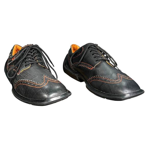 John Fluevog Men’s Charles Future Angel Black Brogue Wingtip Shoe Size US 12 main image 6